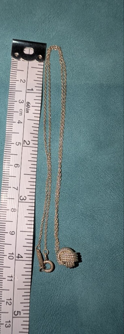 Tiffany & Co. Fine Sterling Somerset Knot Necklace